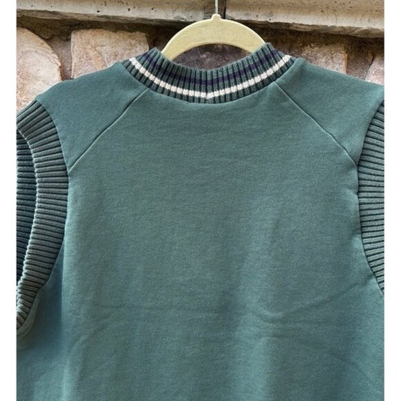 Adidas Green Sweater Vest Women's Large Embroidered V-neck Preppy Collegiate - Picture 7 of 11